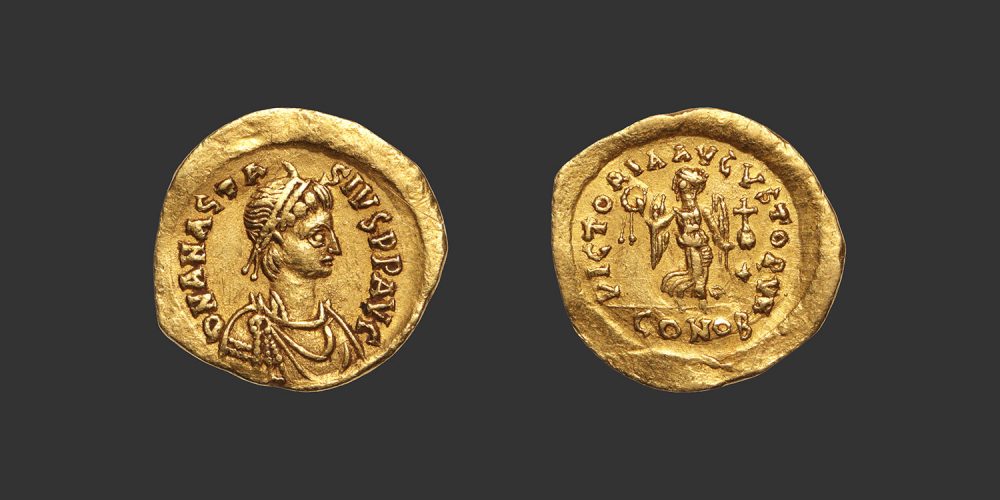 Odysseus Numismatique Monnaies Byzantines EMPIRE BYZANTIN - ANASTASE Ier • Trémissis