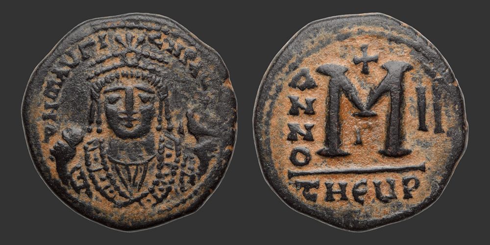 Odysseus Numismatique Monnaies Byzantines EMPIRE BYZANTIN - MAURICE TIBÈRE • Follis