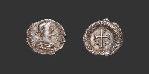 Odysseus Numismatique Monnaies Peuples Barbares LOMBARDS - AU NOM DE JUSTINIEN Ier • Demi Silique