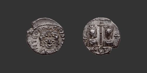 Odysseus Numismatique Monnaies Byzantines EMPIRE BYZANTIN - THÉODOSE (FILS DE MAURICE TIBÈRE) • Demi Silique