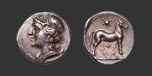 Odysseus Numismatique Monnaies Grecques CARTHAGE - DEUXIÈME GUERRE PUNIQUE • Demi Shekel