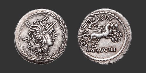 Odysseus Numismatique Monnaies Romaines République LUCILIA - M. LUCILIUS RUFUS • Denier