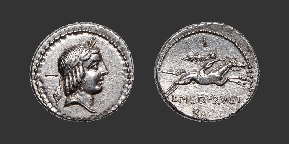 Odysseus Numismatique Monnaies Romaines République CALPURNIA - L. CALPURNIUS PISO FRUGI • Denier