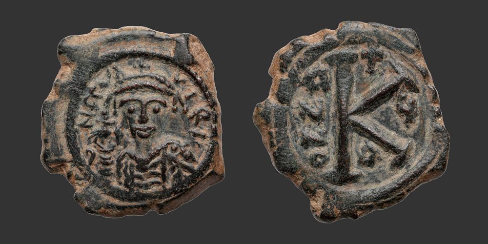 Odysseus Numismatique Monnaies Byzantines EMPIRE BYZANTIN - MAURICE TIBÈRE • Demi Follis