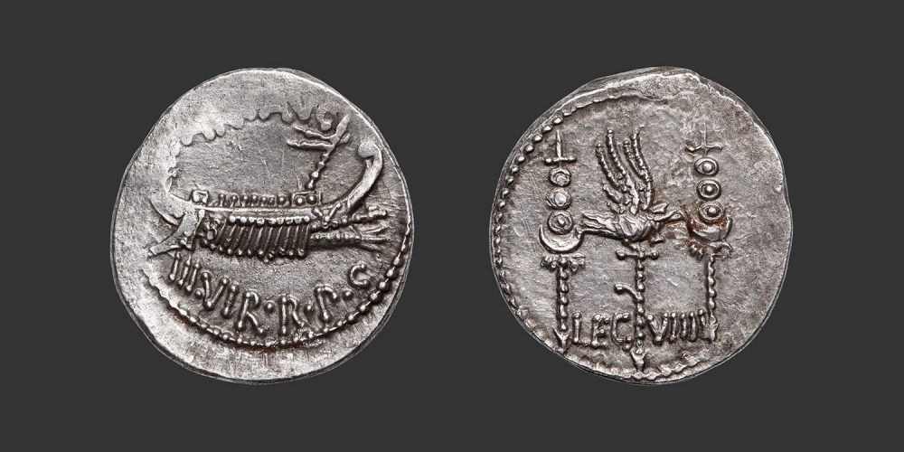 Odysseus Numismatique Monnaies Romaines République MARC ANTOINE • Denier