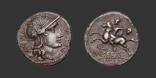 Odysseus Numismatique Monnaies Romaines République SERGIA - M. SERGIUS SILUS • Denier