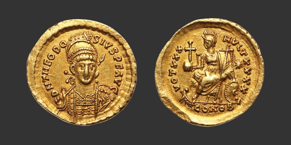 Odysseus Numismatique Monnaies Romaines THÉODOSE II • Solidus