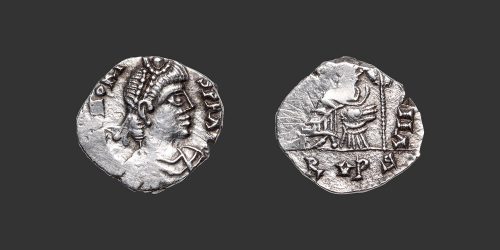 Odysseus Numismatique Monnaies Peuples Barbares VANDALES - GAISERIC - AU NOM D'HONORIUS • Silique