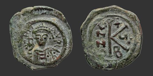 Odysseus Numismatique Monnaies Byzantines MAURICE TIBÈRE • Demi Follis
