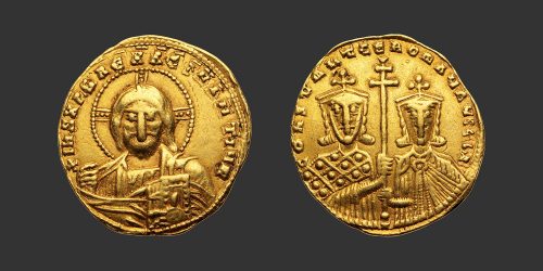 Odysseus Numismatique Monnaies Byzantines CONSTANTIN VII PORPHYROGENITUS & ROMAIN II • Solidus