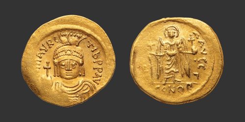Odysseus Numismatique Monnaies Byzantines MAURICE TIBÈRE • Solidus