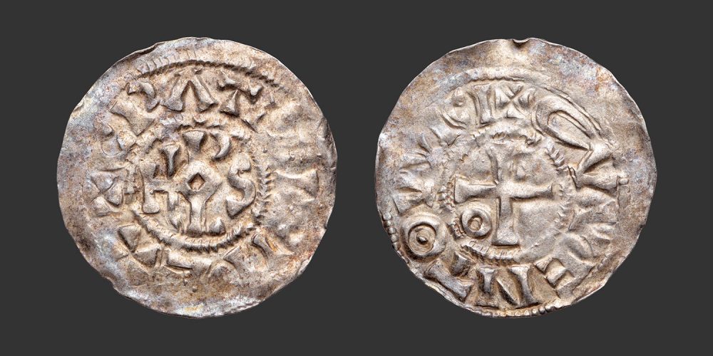 Odysseus Numismatique Monnaies Carolingiennes Féodales CHARLES II LE CHAUVE - QUENTOVIC • Denier