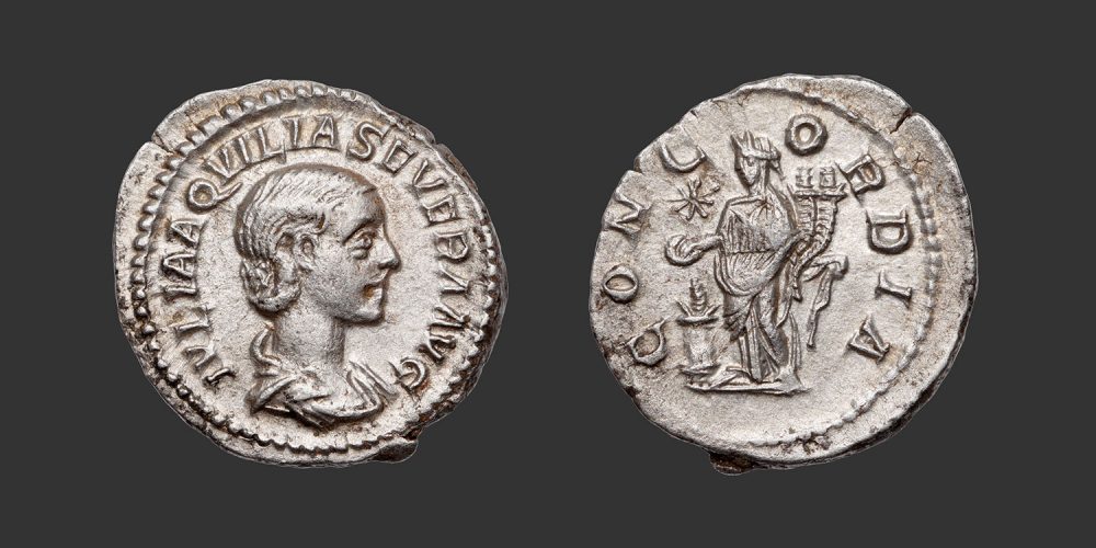 Odysseus Numismatique Monnaies Romaines Impériales AQUILIA SEVERA • Denier