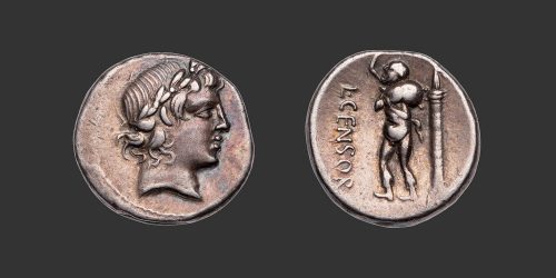 Odysseus Numismatique Monnaies Romaines République MARCIA - L. MARCIUS CENSORINUS • Denier