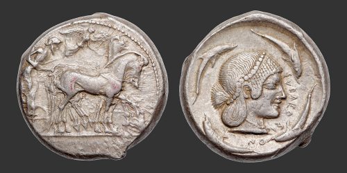 Odysseus Numismatique Monnaies Grecques SICILE - SYRACUSE - HIÉRON Ier • Tétradrachme