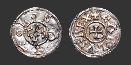 Odysseus Numismatique Monnaies Carolingiennes CHARLES II LE CHAUVE - TOULOUSE • Denier