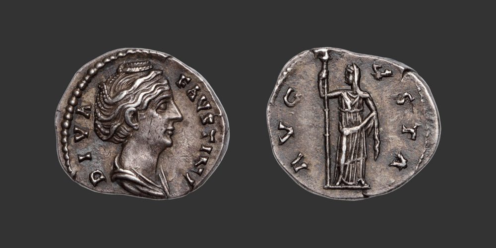 Odysseus Numismatique Monnaies Romaines Impériales DIVA FAUSTINE SENIOR • Denier