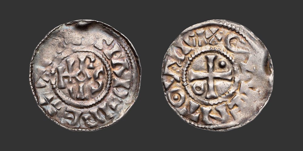 Odysseus Numismatique Monnaies Carolingiennes CHARLES II LE CHAUVE - QUENTOVIC • Denier