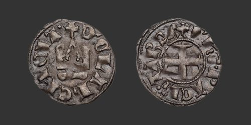 Odysseus Numismatique Monnaies Orient Latin CROISADES - ACHAÏE - PHILIPPE Ier DE TARENTE • Denier