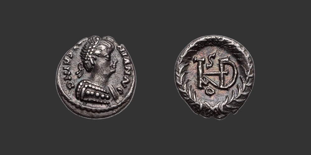 Odysseus Numismatique Monnaies Peuples Barbares OSTROGOTHS - THÉODAHAD / JUSTINIEN Ier • Demi Silique