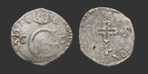 Odysseus Numismatique Monnaies Féodales Papales COMTAT VENAISSIN - CARPENTRAS - GRÉGOIRE XIV • Pinatelle