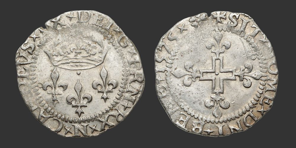 Odysseus Numismatique Monnaies Royales Capétiennes CHARLES IX • Double Sol Parisis