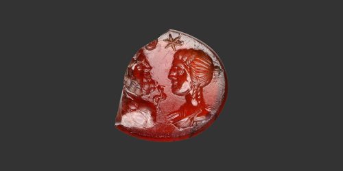 Odysseus Numismatique Glyptique Pierres Gravées ESCULAPE & HYGIE - CORNALINE • Intaille Romaine