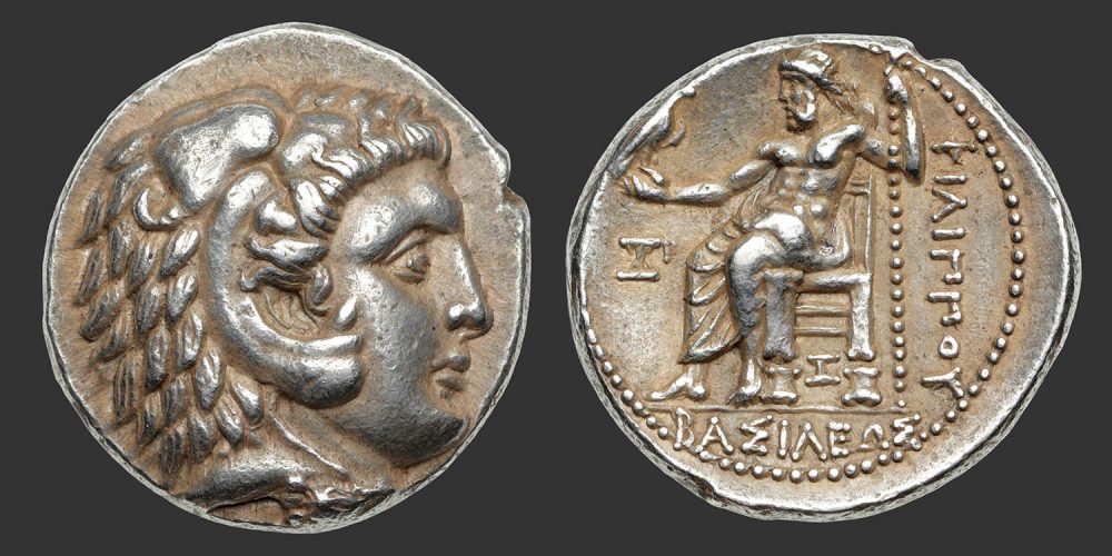 Odysseus Numismatique Monnaies Grecques ROYAUME DE MACÉDOINE - PHILIPPE III ARRHIDAIOS • Tétradrachme