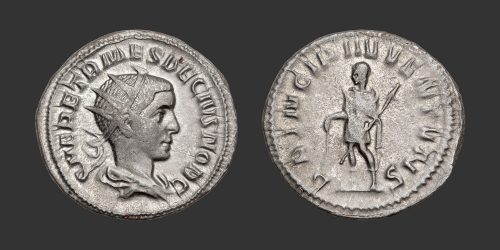 Odysseus Numismatique Monnaies Romaines Impériales HERENNIUS ETRUSCUS • Antoninien