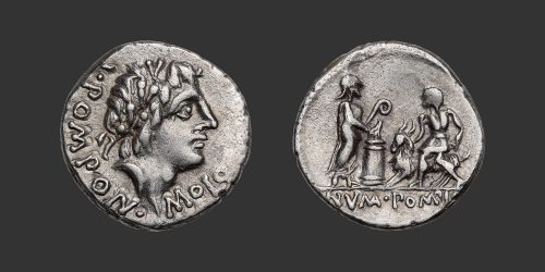Odysseus Numismatique Monnaies Romaines République L. POMPONIUS MOLO • Denier