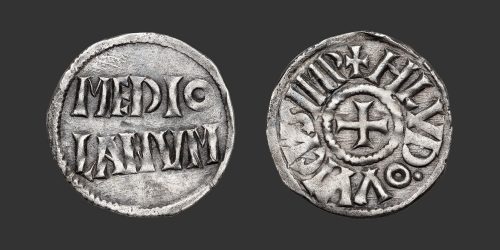 Odysseus Numismatique Monnaies Carolingiennes LOUIS Ier LE PIEUX - MILAN • Denier