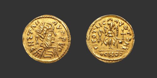 Odysseus Numismatique Monnaies Peuples Barbares Byzantines LOMBARDS • Trémissis