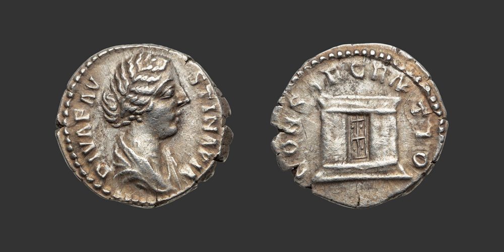 Odysseus Numismatique Monnaies Romaines Impériales DIVA FAUSTINE JEUNE • Denier
