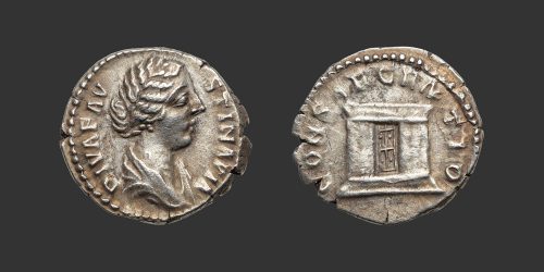 Odysseus Numismatique Monnaies Romaines Impériales DIVA FAUSTINE JEUNE • Denier