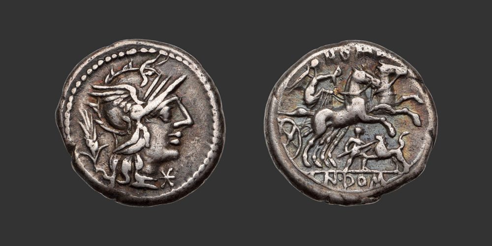 Odysseus Numismatique Monnaies Romaines République DOMITIA - CN. DOMITIUS AHENOBARBUS • Denier