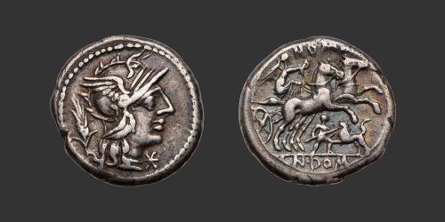 Odysseus Numismatique Monnaies Romaines République DOMITIA - CN. DOMITIUS AHENOBARBUS • Denier