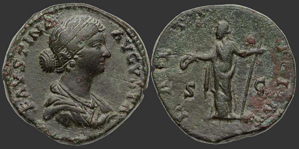Odysseus Numismatique Monnaies Romaines Impériales FAUSTINE JEUNE • Sesterce