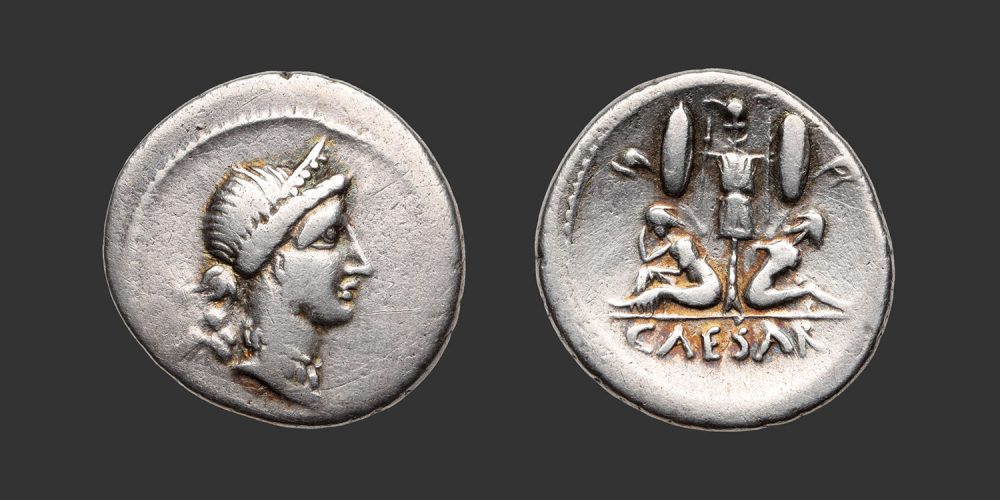 Odysseus Numismatique Monnaies Romaines République JULES CÉSAR • Denier