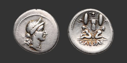 Odysseus Numismatique Monnaies Romaines République JULES CÉSAR • Denier