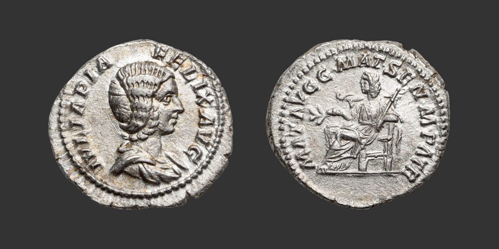 Odysseus Numismatique Monnaies Romaines Impériales JULIA DOMNA • Denier