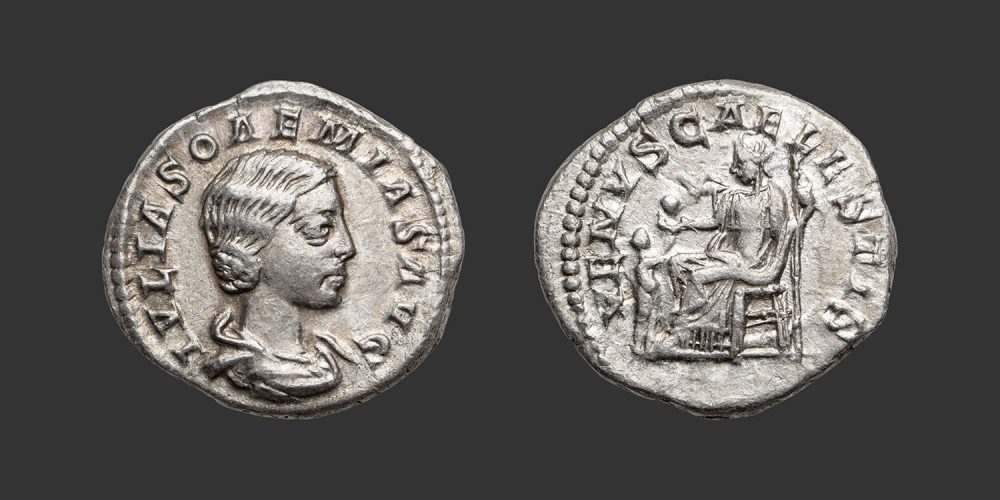 Odysseus Numismatique Monnaies Romaines Impériales JULIA SOAEMIAS • Denier