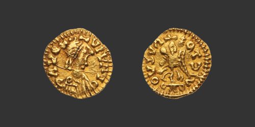 Odysseus Numismatique Monnaies Peuples Barbares Mérovingiennes MÉROVINGIENS • Trémissis