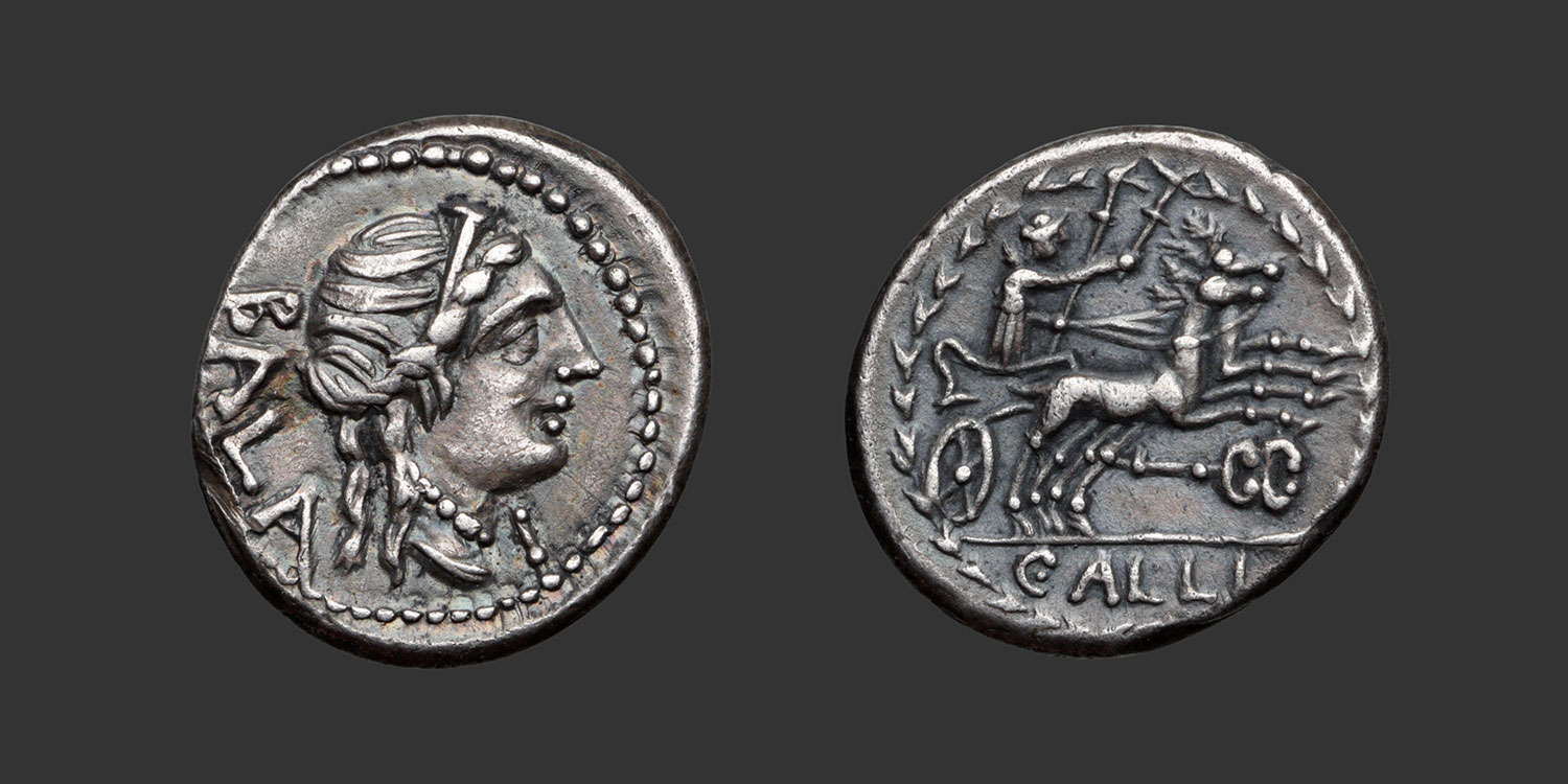 Odysseus Numismatique Monnaies Romaines République AELIA - C. ALLIUS BALA • Denier