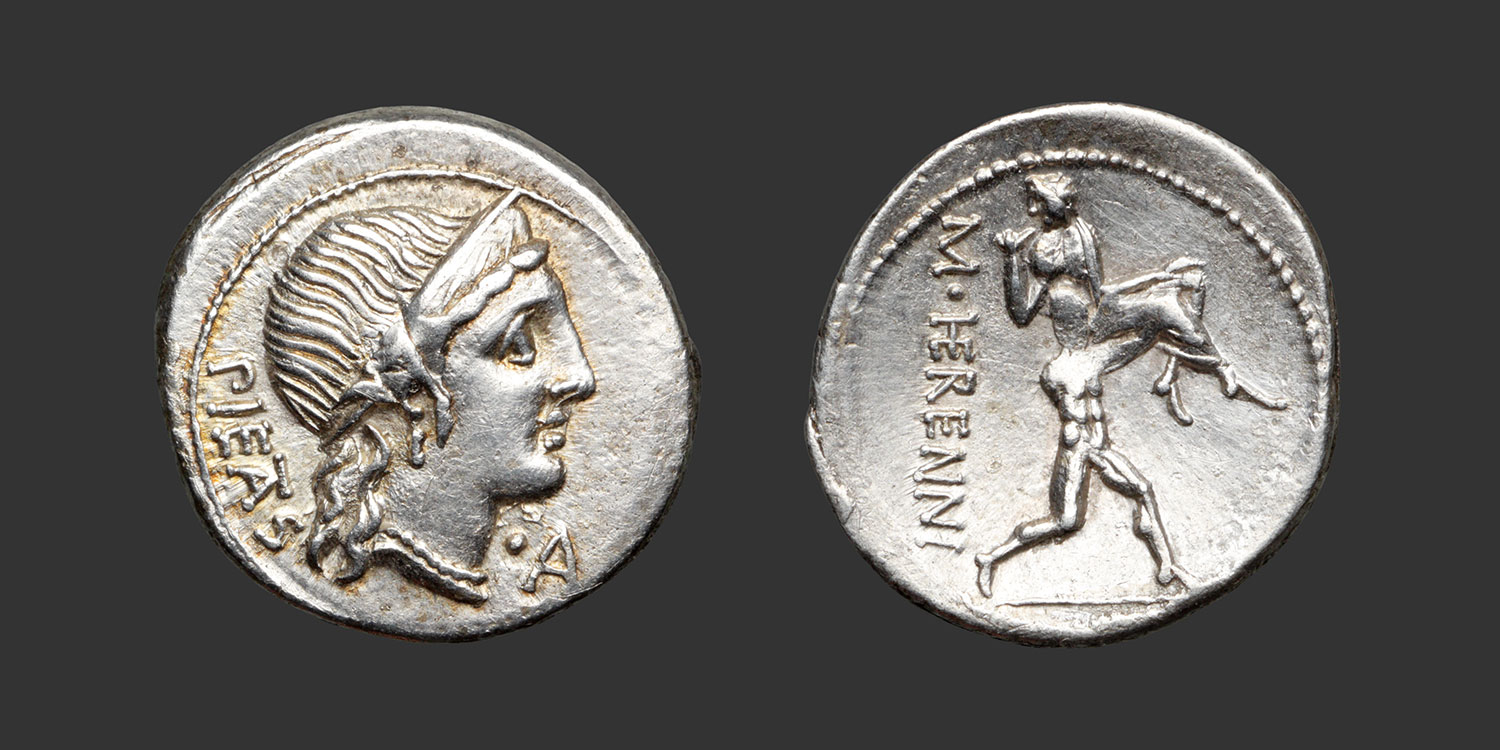 Odysseus Numismatique Monnaies Romaines République HERENNIA - M. HERENNIUS • Denier