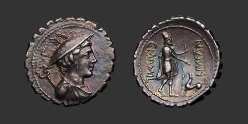 Odysseus Numismatique Monnaies Romaines République MAMILIA - C. MAMILIUS LIMETANUS • Denier