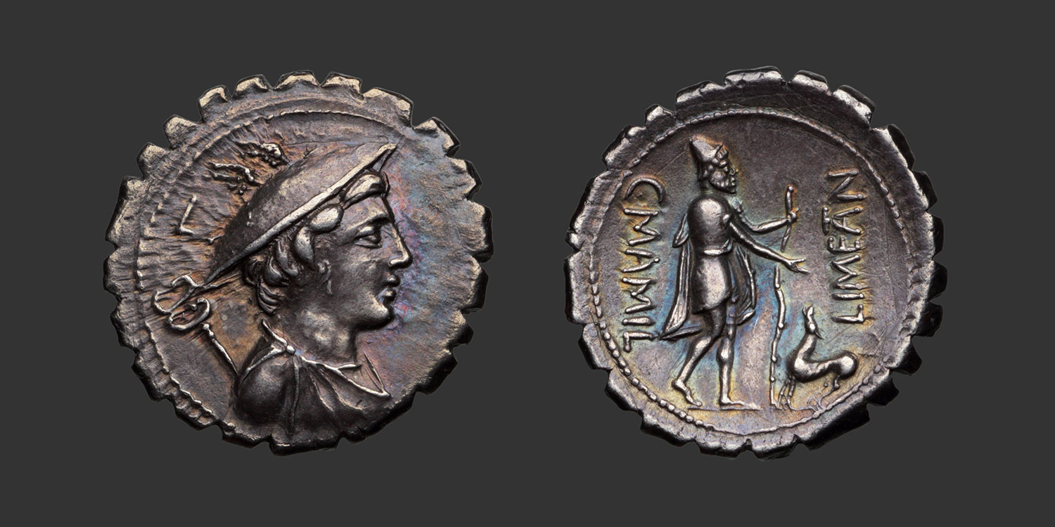 Odysseus Numismatique Monnaies Romaines République MAMILIA - C. MAMILIUS LIMETANUS • Denier