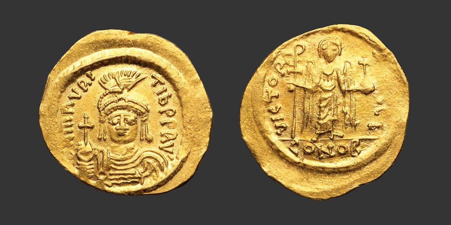 Odysseus Numismatique Monnaies Byzantines MAURICE TIBÈRE • Solidus