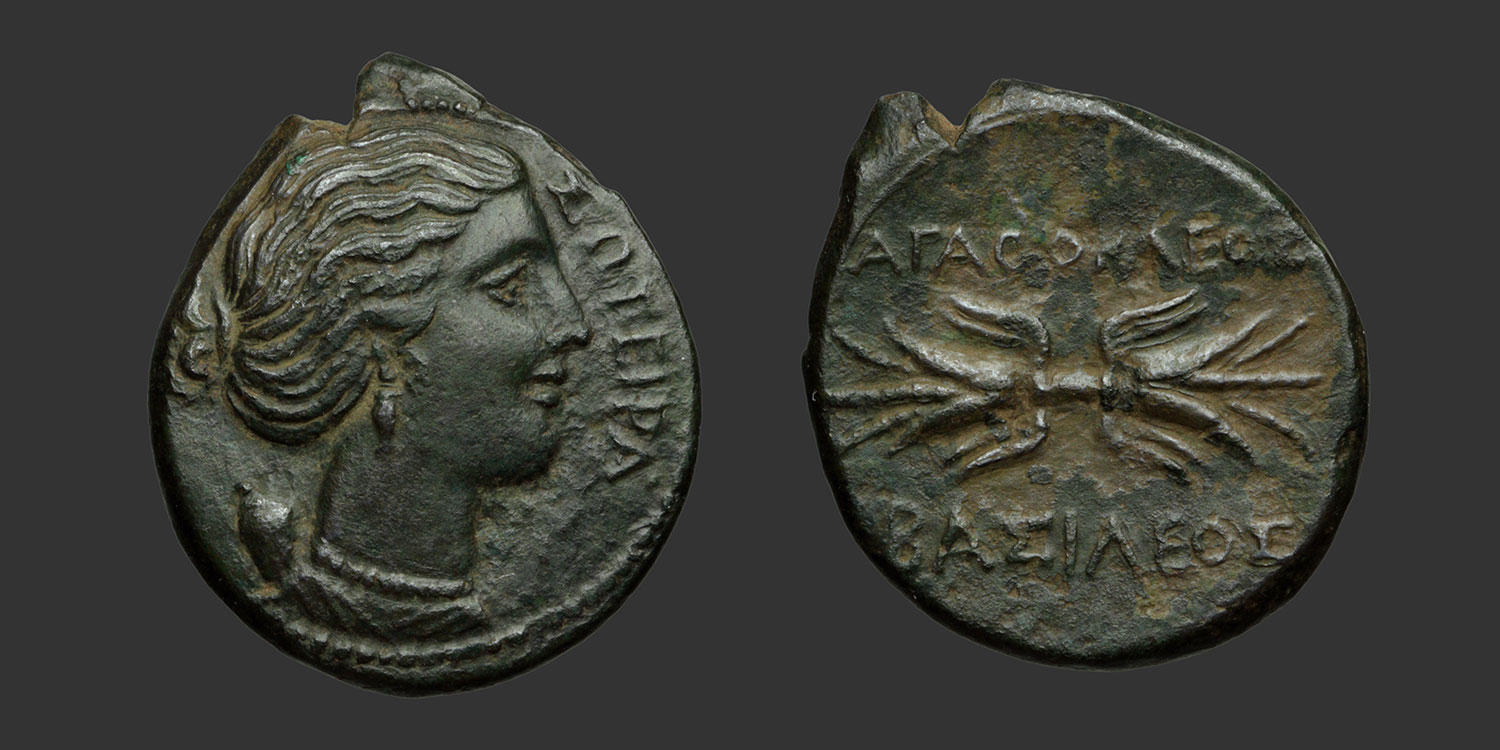 Odysseus Numismatique Monnaies Grecques SICILE - SYRACUSE - AGATHOKLÈS • Bronze