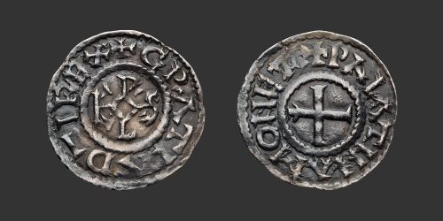 Odysseus Numismatique Monnaies Carolingiennes CHARLES II LE CHAUVE - LE PALAIS • Denier