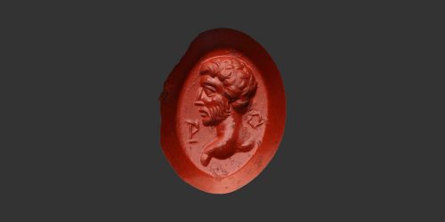 Odysseus Numismatique Glyptique Pierres Gravées PORTRAIT - JASPE ROUGE • Intaille Romaine